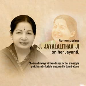Jayaram Jayalalithaa Jayanti festival image