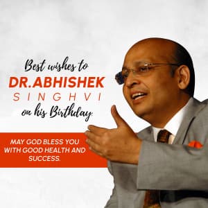Dr. Abhishek Singhvi Birthday creative image