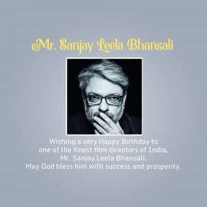 Sanjay Leela Bhansali Birthday marketing flyer