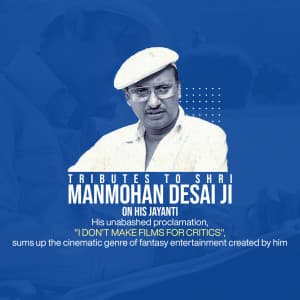 Manmohan Desai Jayanti creative image