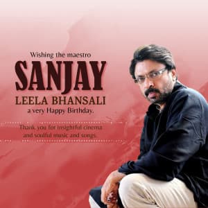 Sanjay Leela Bhansali Birthday creative image