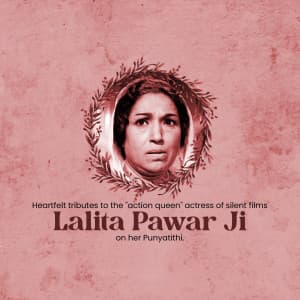 Lalita Pawar Punyatithi event poster