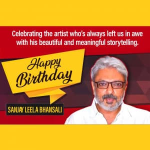 Sanjay Leela Bhansali Birthday Facebook Poster