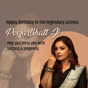 Pooja Bhatt Birthday graphic