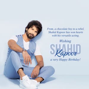 Shahid Kapoor - Birthday event advertisement