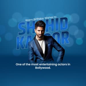 Shahid Kapoor - Birthday flyer