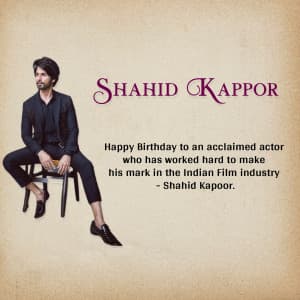 Shahid Kapoor - Birthday banner