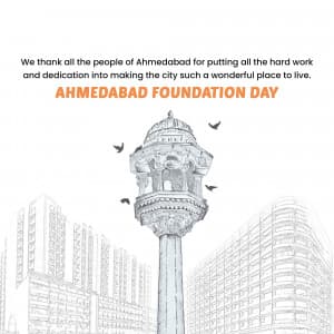Ahmedabad Foundation Day advertisement banner
