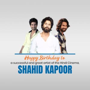 Shahid Kapoor - Birthday event poster