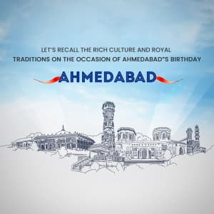 Ahmedabad Foundation Day greeting image