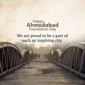 Ahmedabad Foundation Day marketing poster