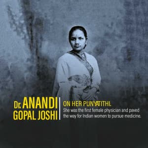 Anandi Gopal Joshi Punyatithi creative image