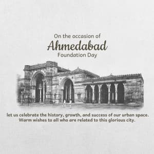 Ahmedabad Foundation Day marketing flyer