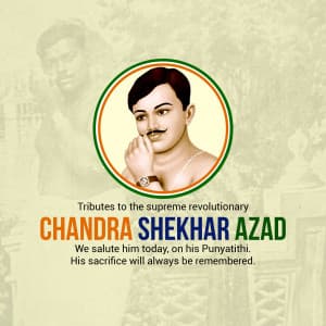 Chandra Shekhar Azad Punyatithi advertisement banner