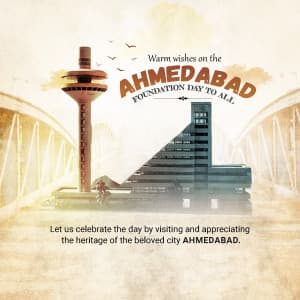 Ahmedabad Foundation Day creative image