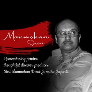 Manmohan Desai Jayanti Instagram Post