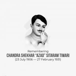 Chandra Shekhar Azad Punyatithi marketing poster