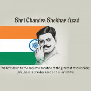 Chandra Shekhar Azad Punyatithi greeting image