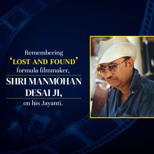 Manmohan Desai Jayanti poster Maker