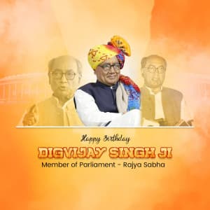 Digvijay Singh Birthday advertisement banner