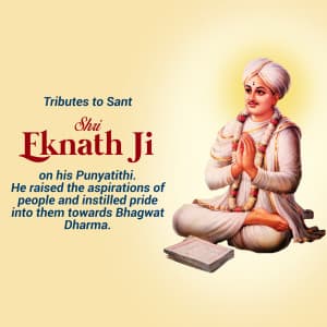 Sant Eknath Punyatithi event advertisement