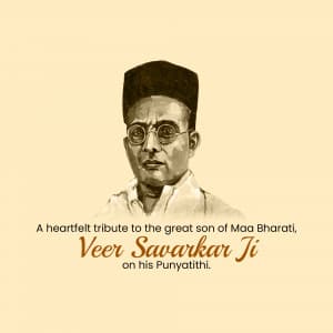 Vinayak Damodar Savarkar Punyatithi poster Maker