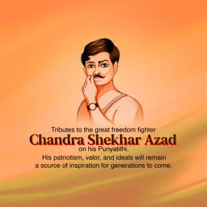 Chandra Shekhar Azad Punyatithi graphic