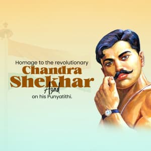 Chandra Shekhar Azad Punyatithi creative image