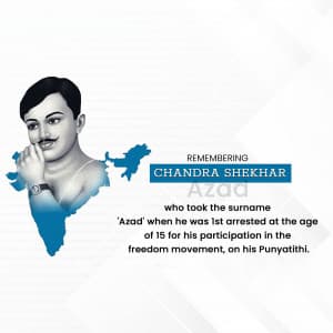 Chandra Shekhar Azad Punyatithi Facebook Poster