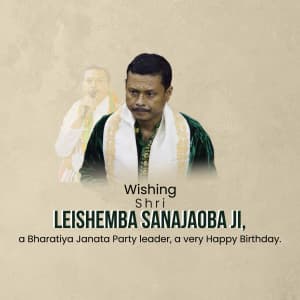 Leishemba Sanajaoba Birthday marketing poster