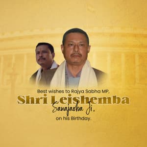 Leishemba Sanajaoba Birthday marketing flyer