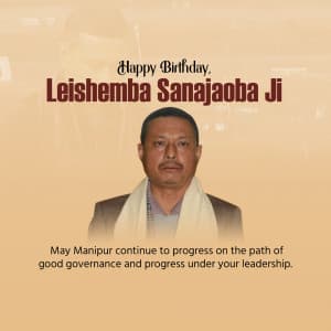 Leishemba Sanajaoba Birthday Facebook Poster