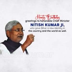 Nitish Kumar Birthday marketing poster