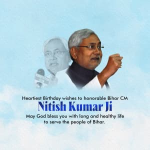 Nitish Kumar Birthday marketing flyer