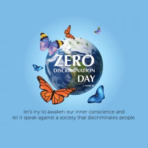 Zero Discrimination Day advertisement banner