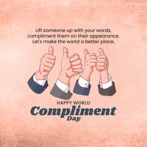 World Compliment Day whatsapp status poster