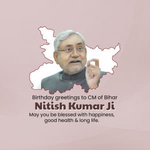 Nitish Kumar Birthday Facebook Poster