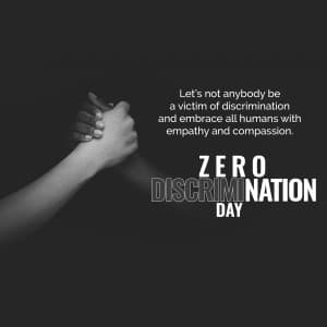 Zero Discrimination Day greeting image