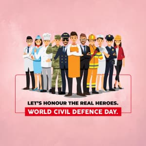 World Civil Defence Day advertisement banner