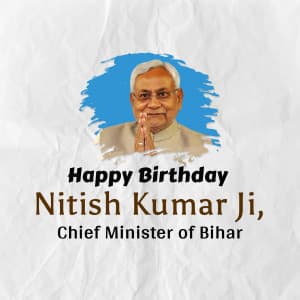 Nitish Kumar Birthday poster Maker