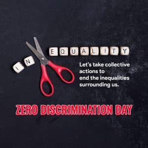 Zero Discrimination Day marketing poster