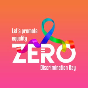 Zero Discrimination Day marketing flyer