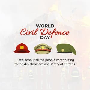 World Civil Defence Day marketing flyer