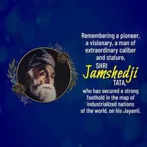 Jamsetji Tata Jayanti whatsapp status poster