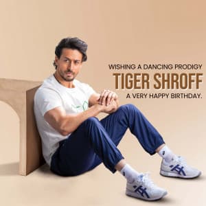 Tiger Shroff Birthday marketing poster