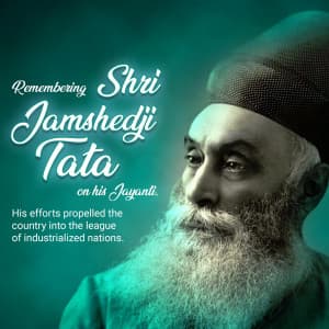 Jamsetji Tata Jayanti Facebook Poster