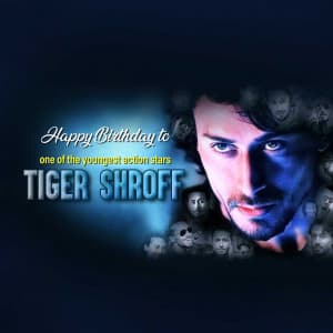 Tiger Shroff Birthday marketing flyer