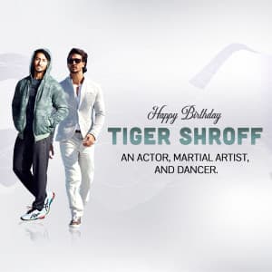 Tiger Shroff Birthday Facebook Poster