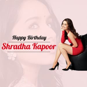 Shraddha Kapoor Birthday advertisement banner