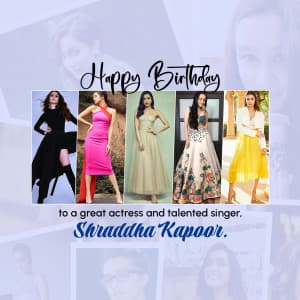 Shraddha Kapoor Birthday greeting image